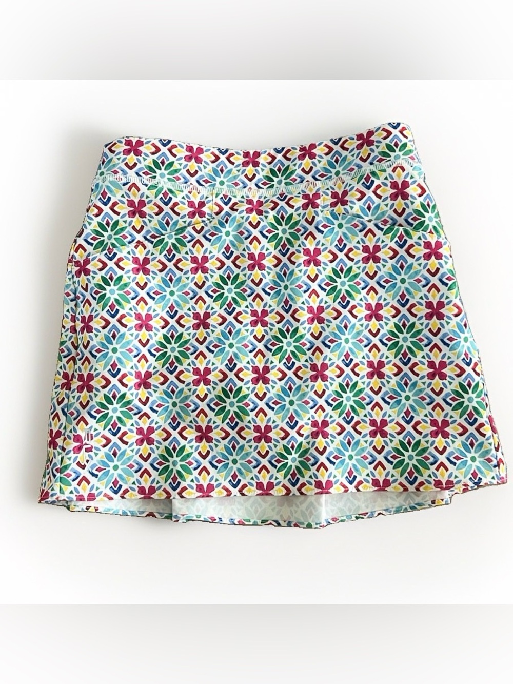Ralph Lauren RLX Girls Golf Aim Pleated Tiles Skort Multi Youth Size Small 6